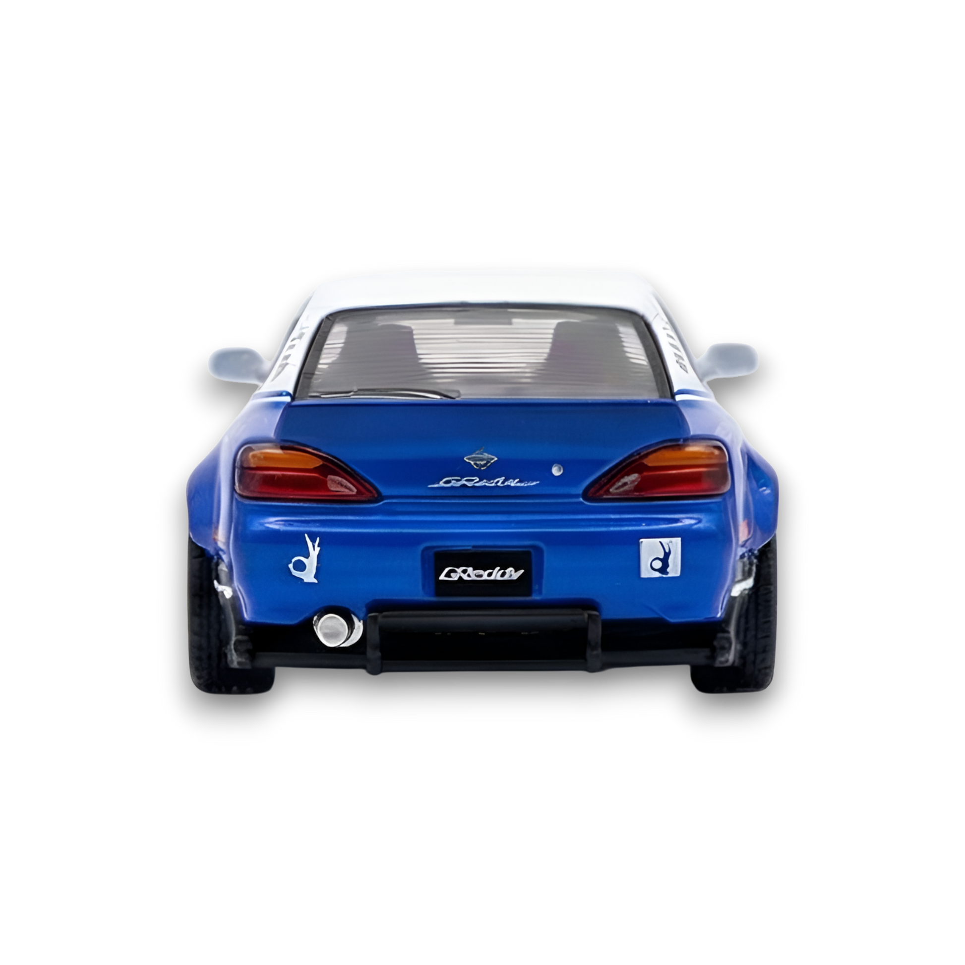 Street Weapon Nissan Silvia S15 Rocket Bunny Blue - White 1:64 - Image 6