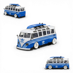 LF Model Volkswagen T1 Kombi with Surfboards Blue/White 1:64 - Image 1