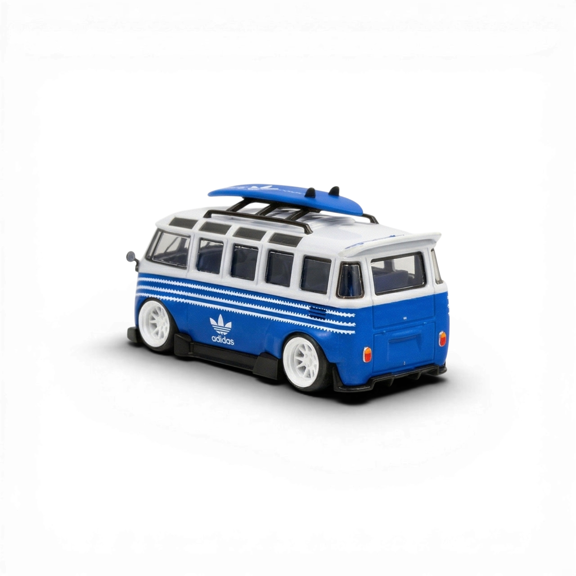 LF Model Volkswagen T1 Kombi with Surfboards Blue/White 1:64 - Image 3