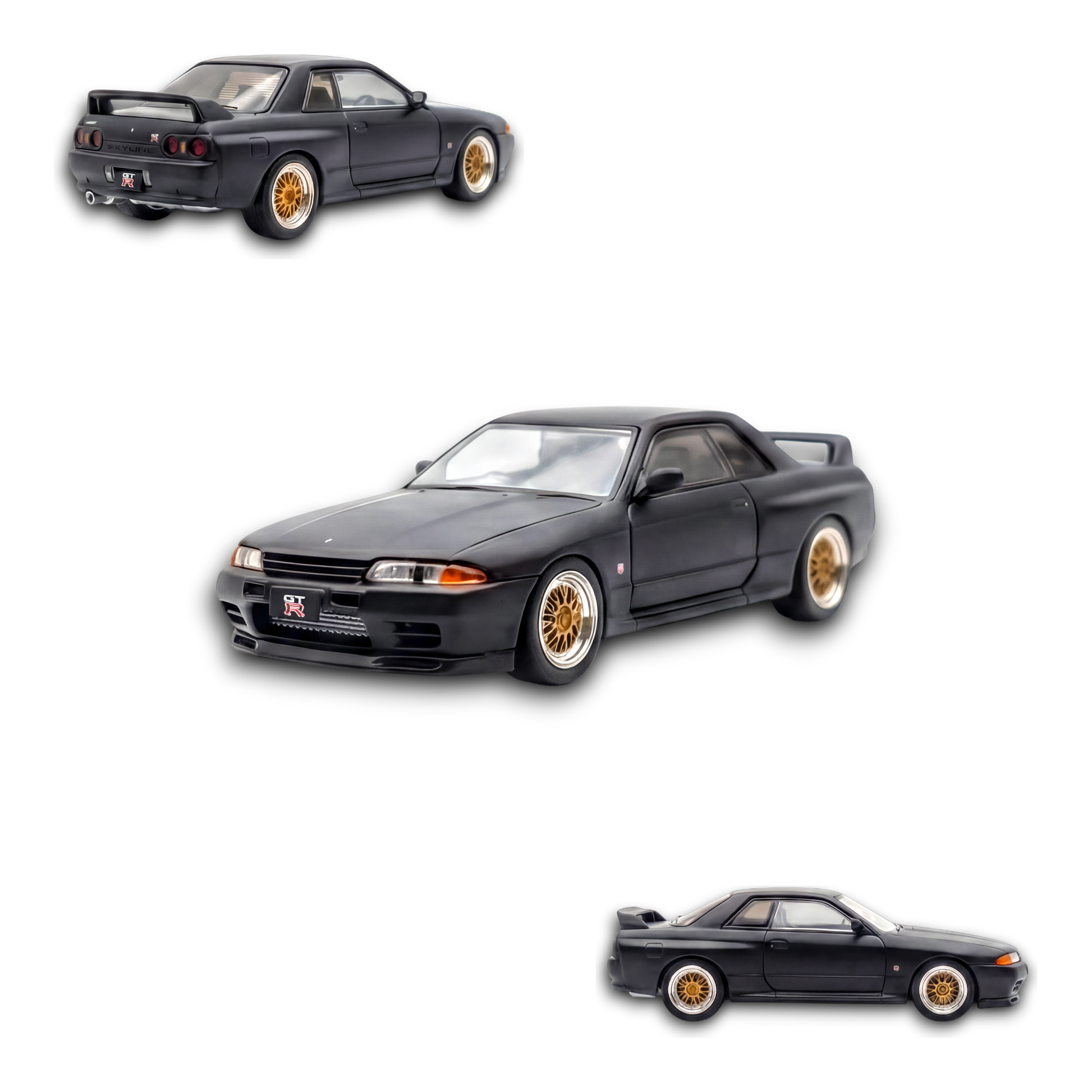 Inno64 Nissan Skyline GT-R R32 Matt Black "THE DIECAST COMPANY" Special Edition 1:64 - Image 1