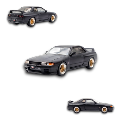 Inno64 Nissan Skyline GT-R R32 Matt Black "THE DIECAST COMPANY" Special Edition 1:64 - Image 1