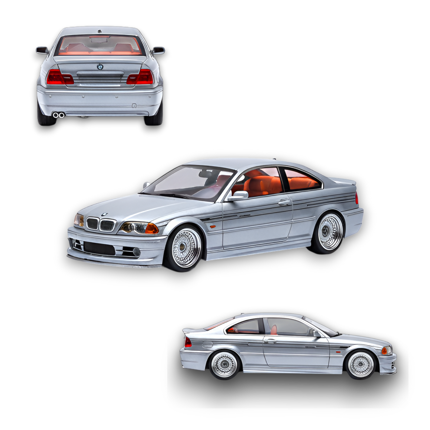 YM Model BMW E46 Alpina B3 Titan Silver 1:64 - Image 1