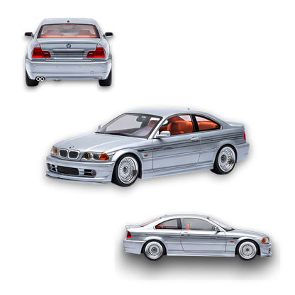 YM Model BMW E46 Alpina B3 Titan Silver 1:64 - Image 1