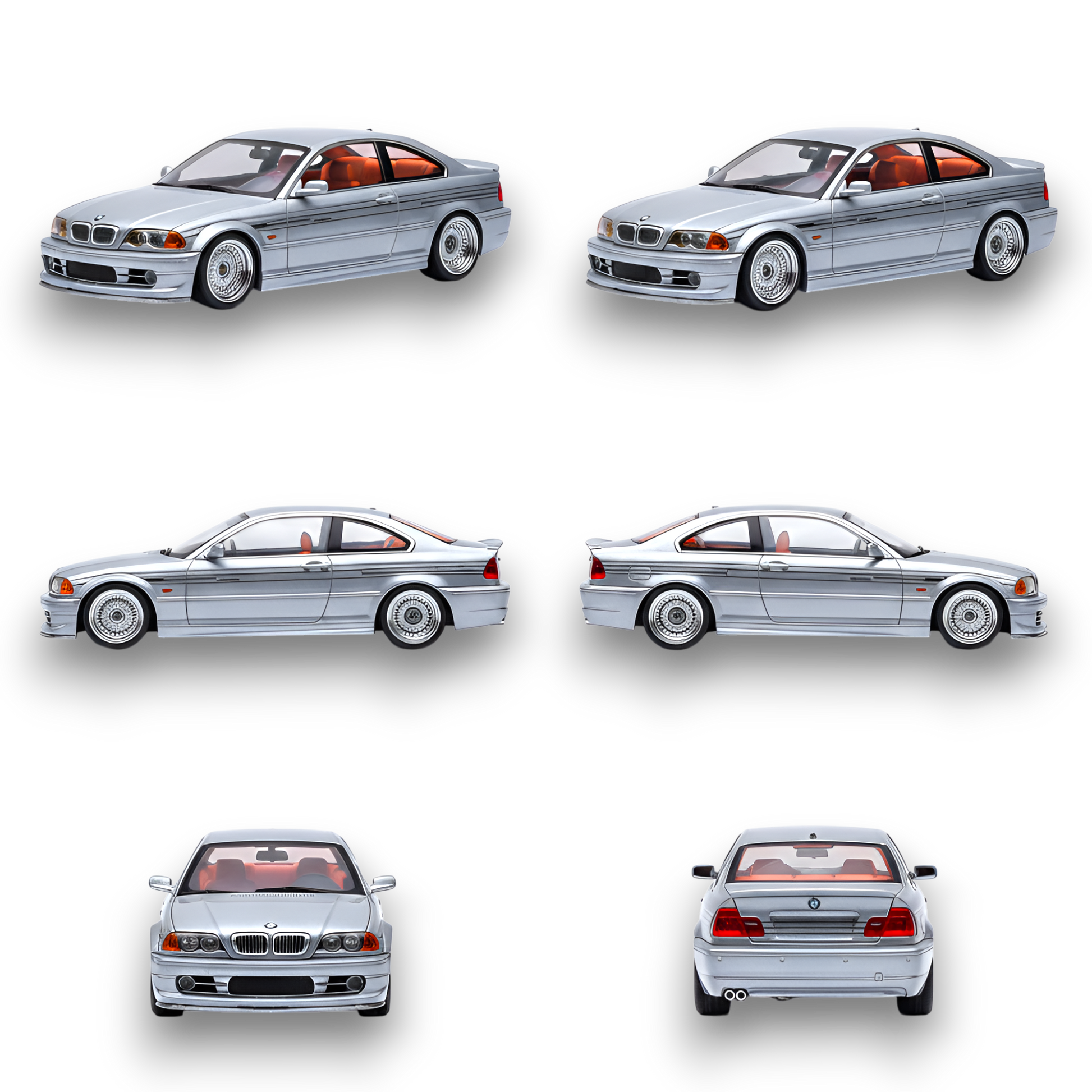 YM Model BMW E46 Alpina B3 Titan Silver 1:64 - Image 2