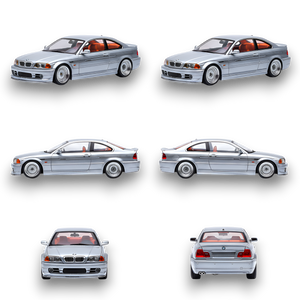 YM Model BMW E46 Alpina B3 Titan Silver 1:64 - Image 2