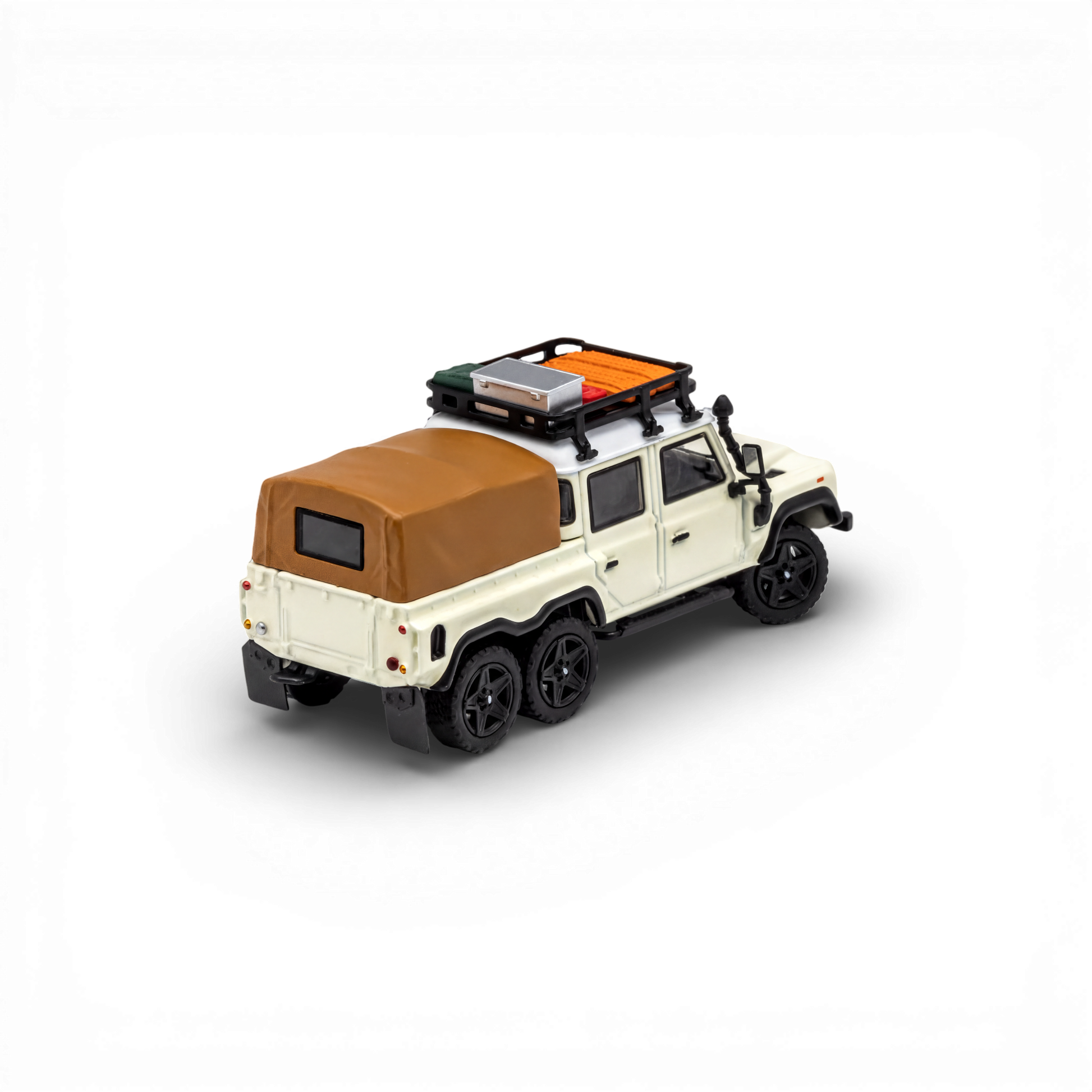 GCD Land Rover Defender 6x6 Off-White Camping Modified 1:64 - Image 2
