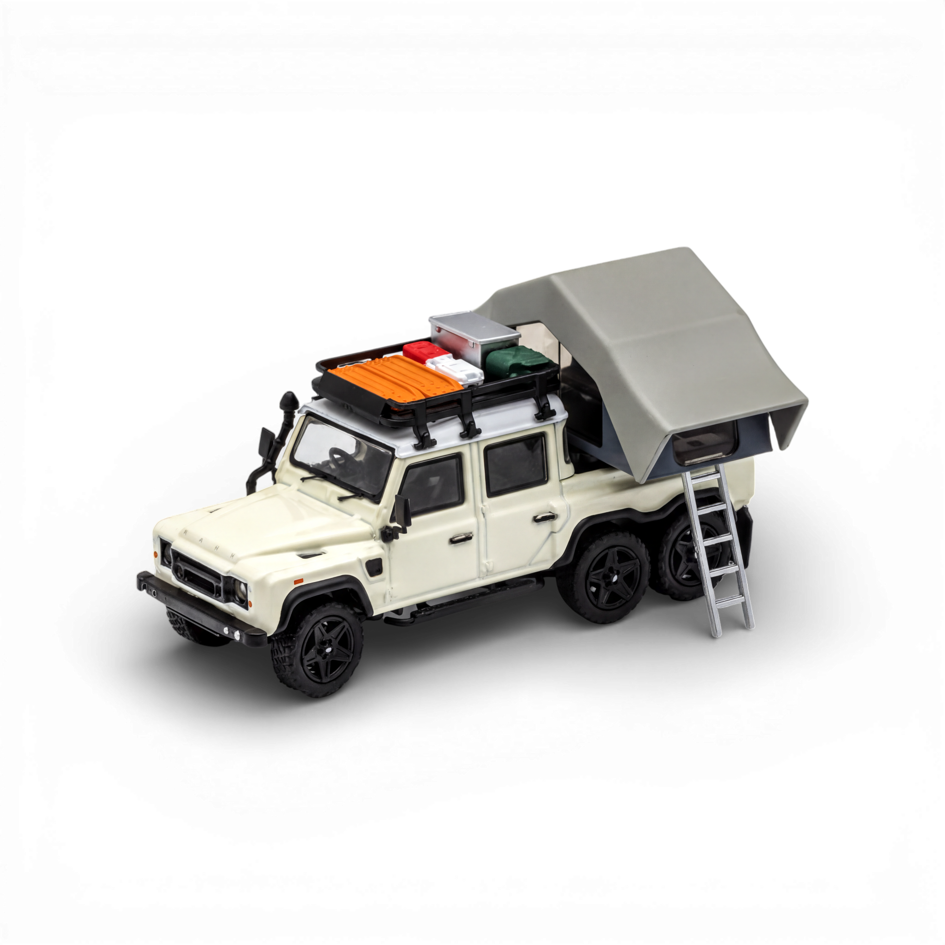 GCD Land Rover Defender 6x6 Off-White Camping Modified 1:64 - Image 3