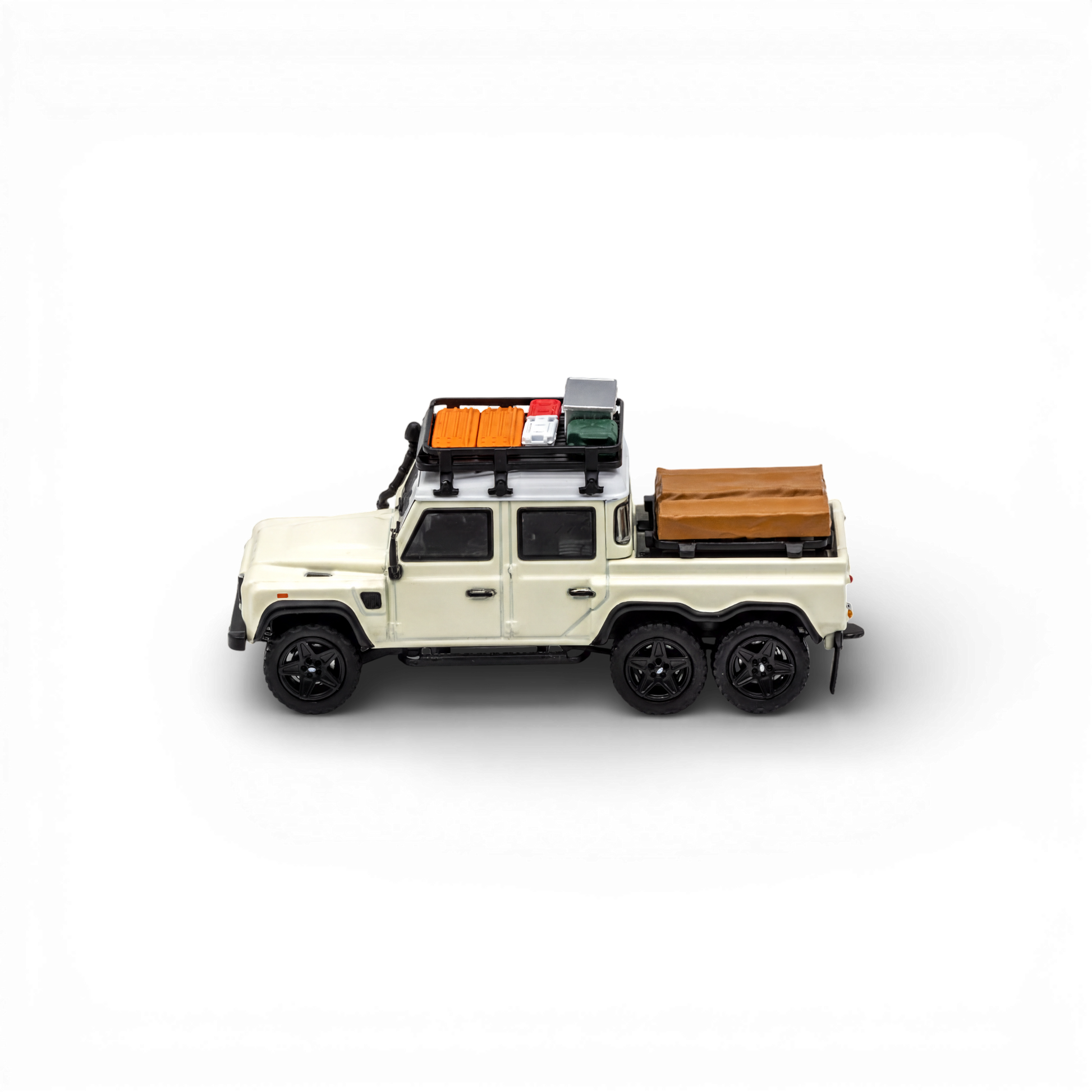 GCD Land Rover Defender 6x6 Off-White Camping Modified 1:64 - Image 4