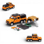 GCD Land Rover Defender 6x6 Orange Camping Modified 1:64 - Image 1