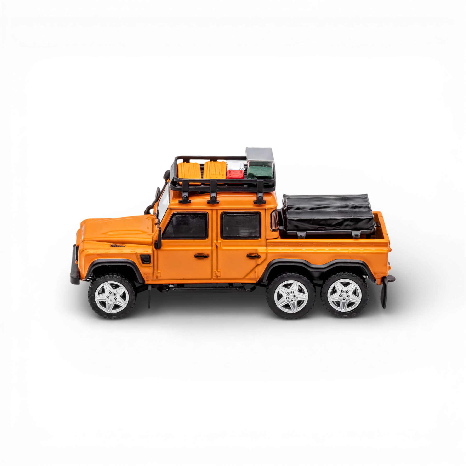 GCD Land Rover Defender 6x6 Orange Camping Modified 1:64 - Image 2