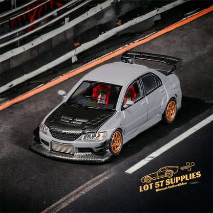 (Pre-Order) CM Model Mitsubishi Lancer Evolution IX Widebody Carbon Gray 1:64