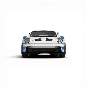 TPC Porsche 911 GT3 RS White Blue Wheels 1:64 - Image 2