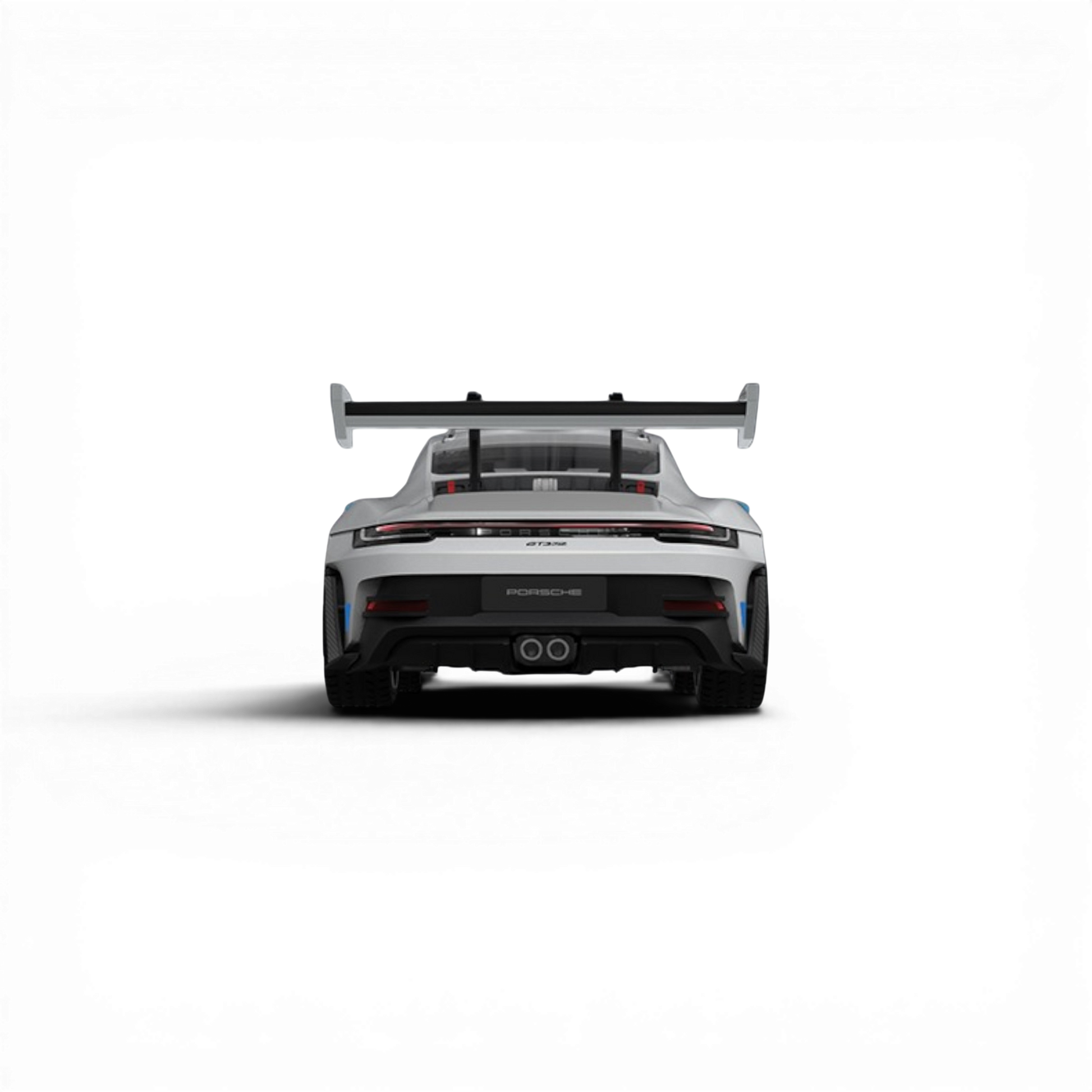 TPC Porsche 911 GT3 RS White Blue Wheels 1:64 - Image 3