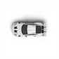 TPC Porsche 911 GT3 RS White Blue Wheels 1:64 - Image 4