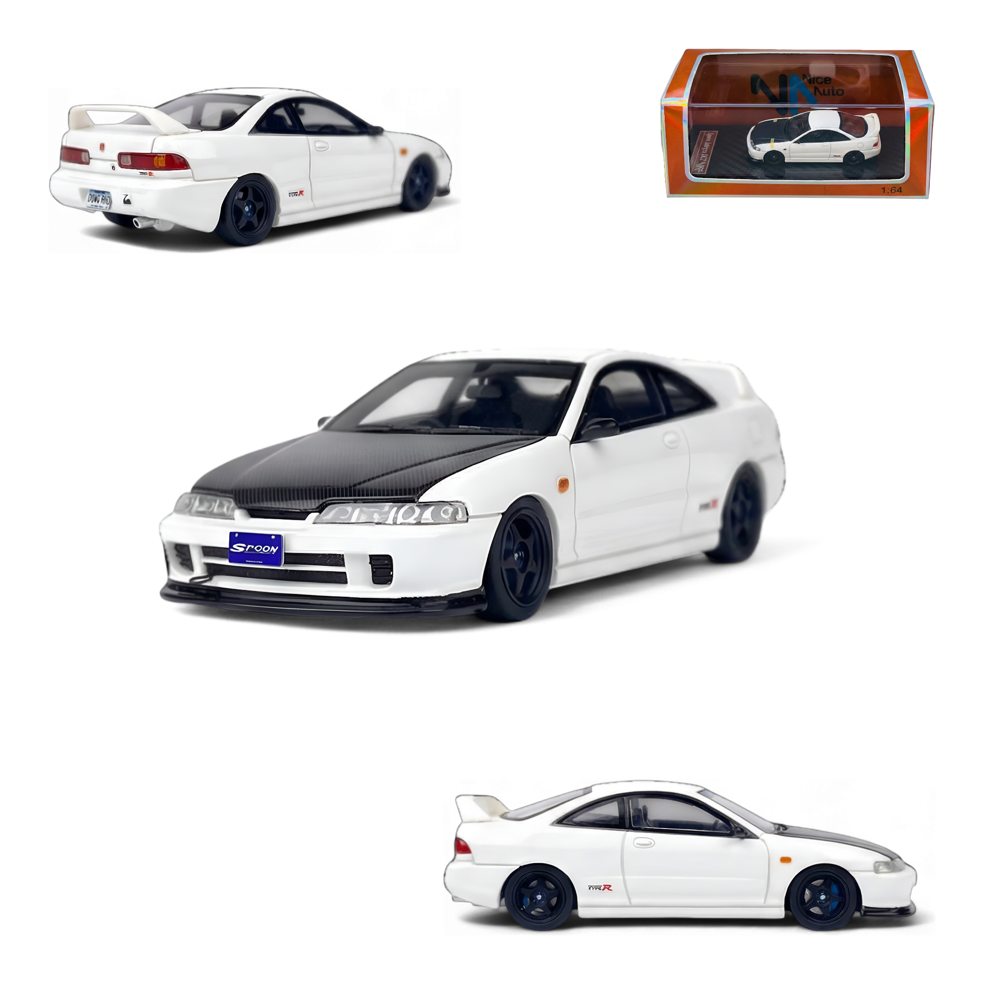 Nice Auto Honda Integra DC2 White Resin 1:64 - Image 1