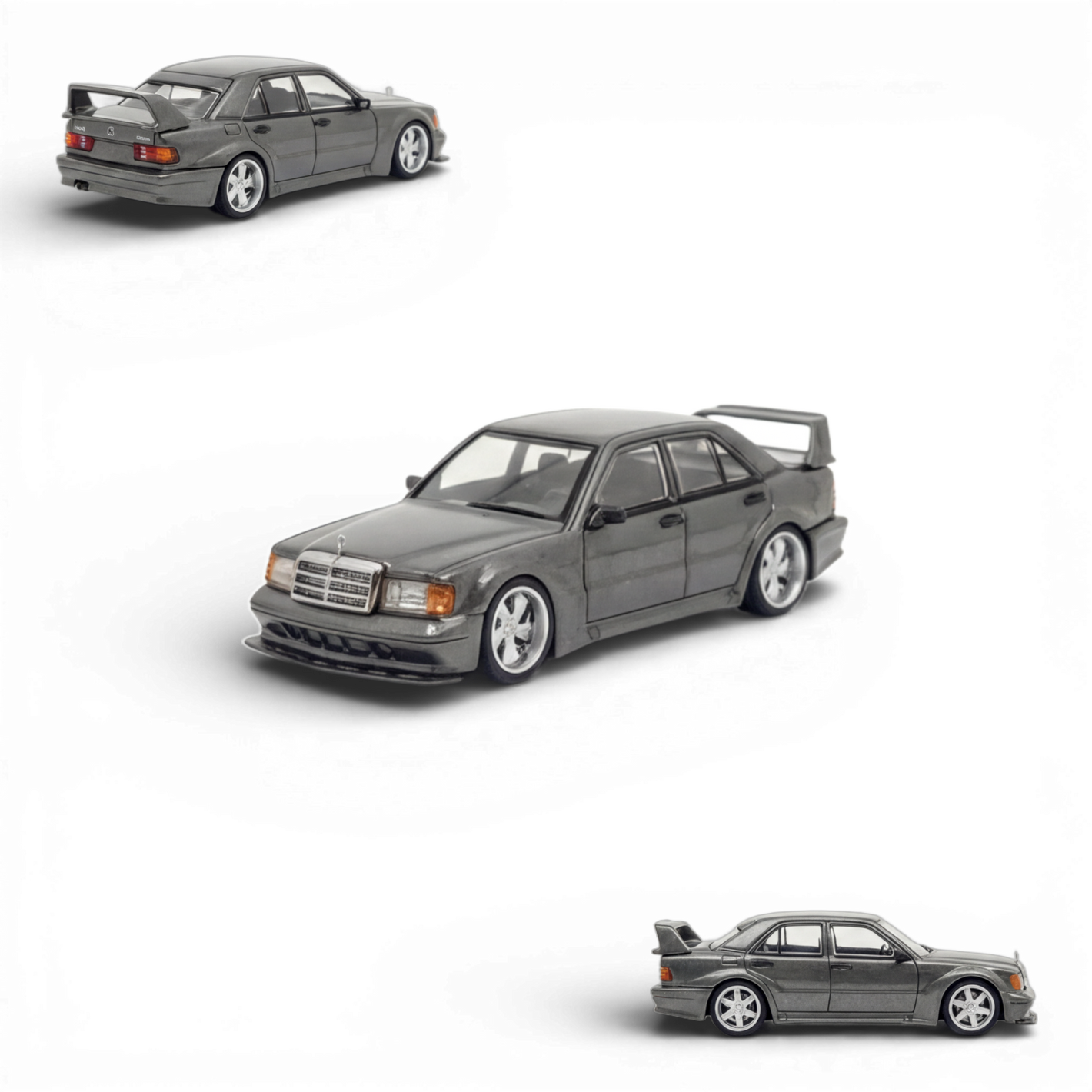 Seeker Mercedes-Benz 190E 2.5-16 Evolution Metallic Grey 1:64 - Image 1