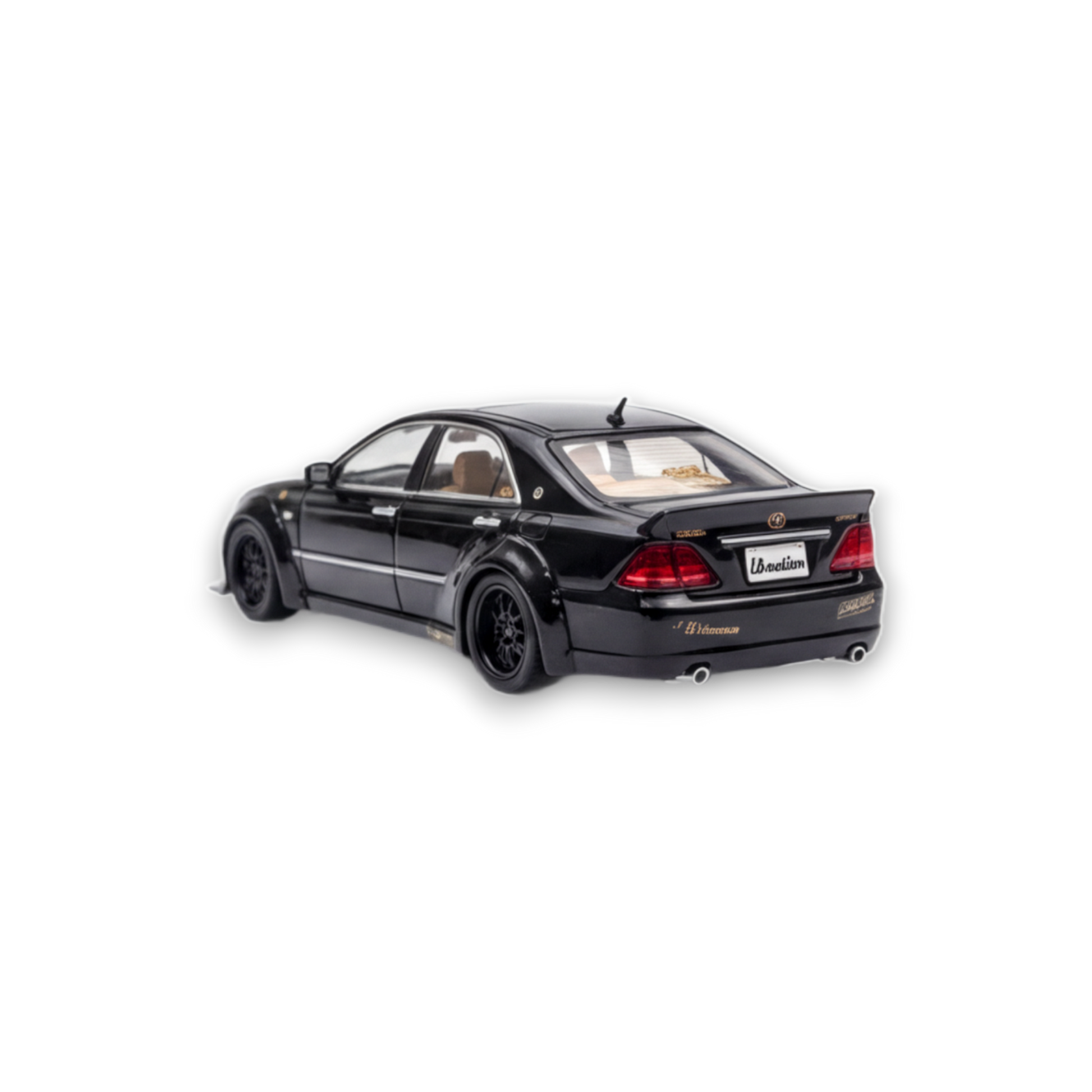 Star Model Toyota Crown 12th Gen MK12 LBWK Black 1:64 - Image 2