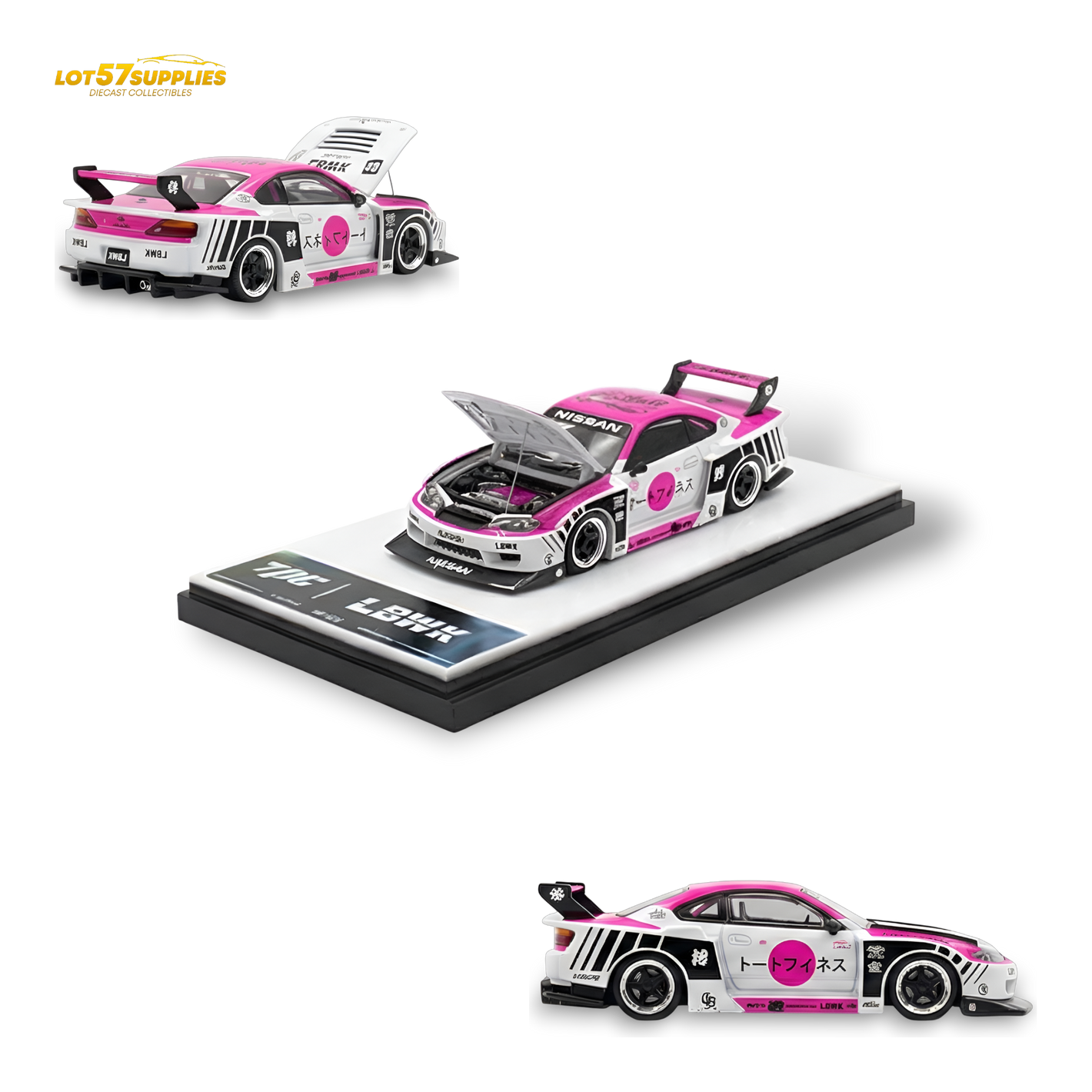 TPC Silvia S15 LBWK Pink 1:64 - Image 5