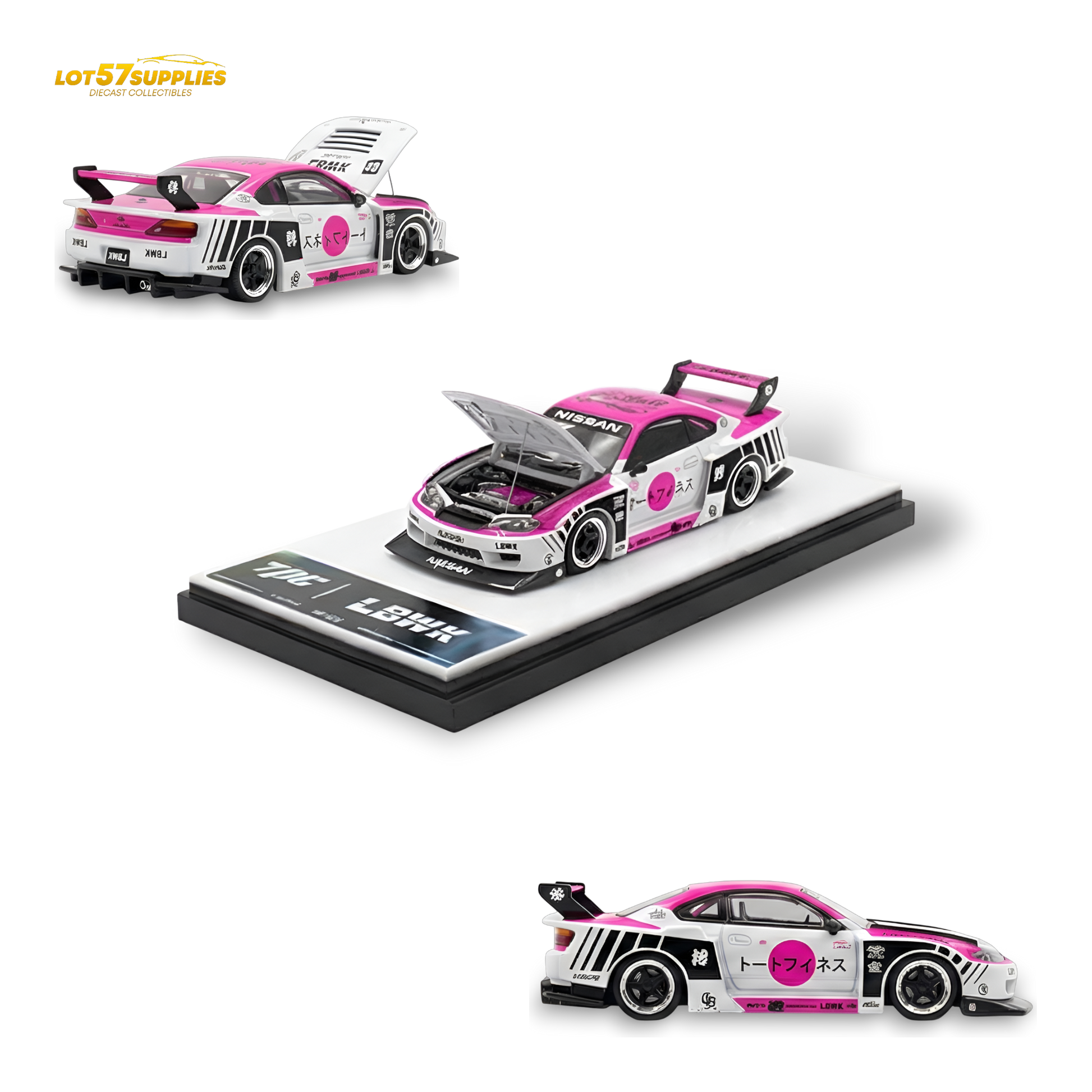 TPC Silvia S15 LBWK Pink 1:64 - Image 5