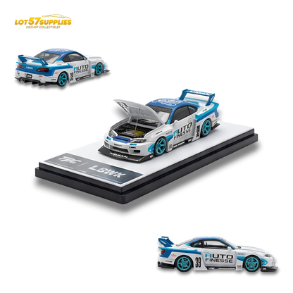 TPC Silvia S15 LBWK Blue - White 1:64 - Image 1