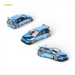 Pop Race Pandem Civic EG6 Blue Chrome 1:64 - Image 1