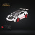 Mini-GT Porsche 911 (992) GT3 RS Weissach Package White with Pyro Red #706 1:64 MGT00706