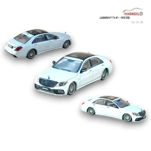 Rhino Model AMG S63 S Class W222 Matte Silver 1:64 - Image 1