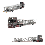 Flame Scania Car Carrier Transport Truck Grey Red 1:64 - Limited to 299 Pcs - Image 1