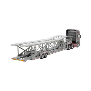 Flame Scania Car Carrier Transport Truck Grey Red 1:64 - Limited to 299 Pcs - Image 2