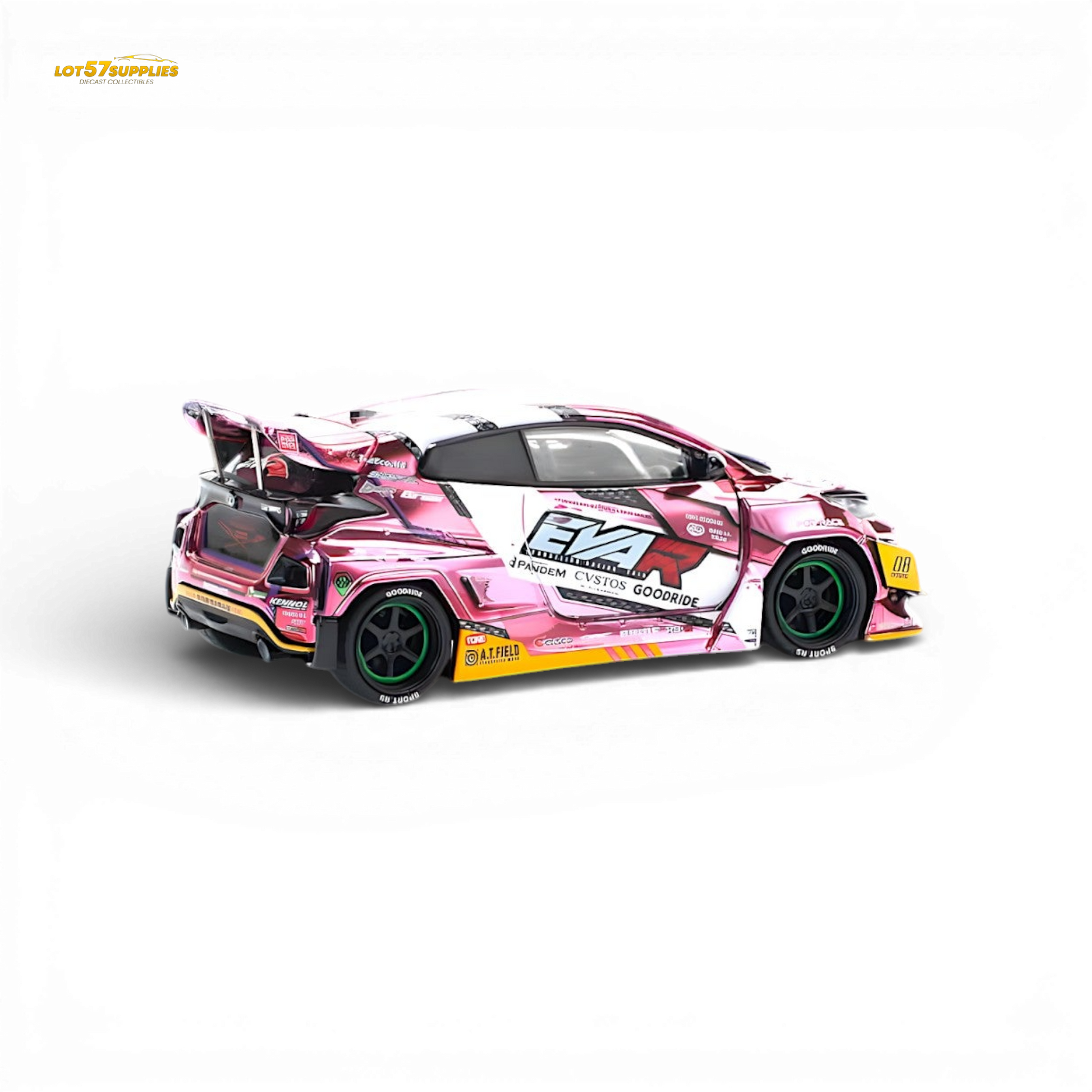 (Pre-Order) PopRace Toyota GR YARIS Pink EVA RT Production Model 1:64 - Image 2