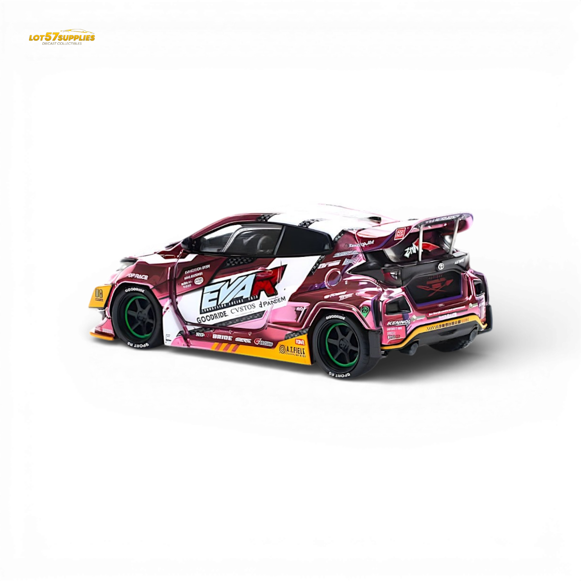 (Pre-Order) PopRace Toyota GR YARIS Pink EVA RT Production Model 1:64 - Image 3