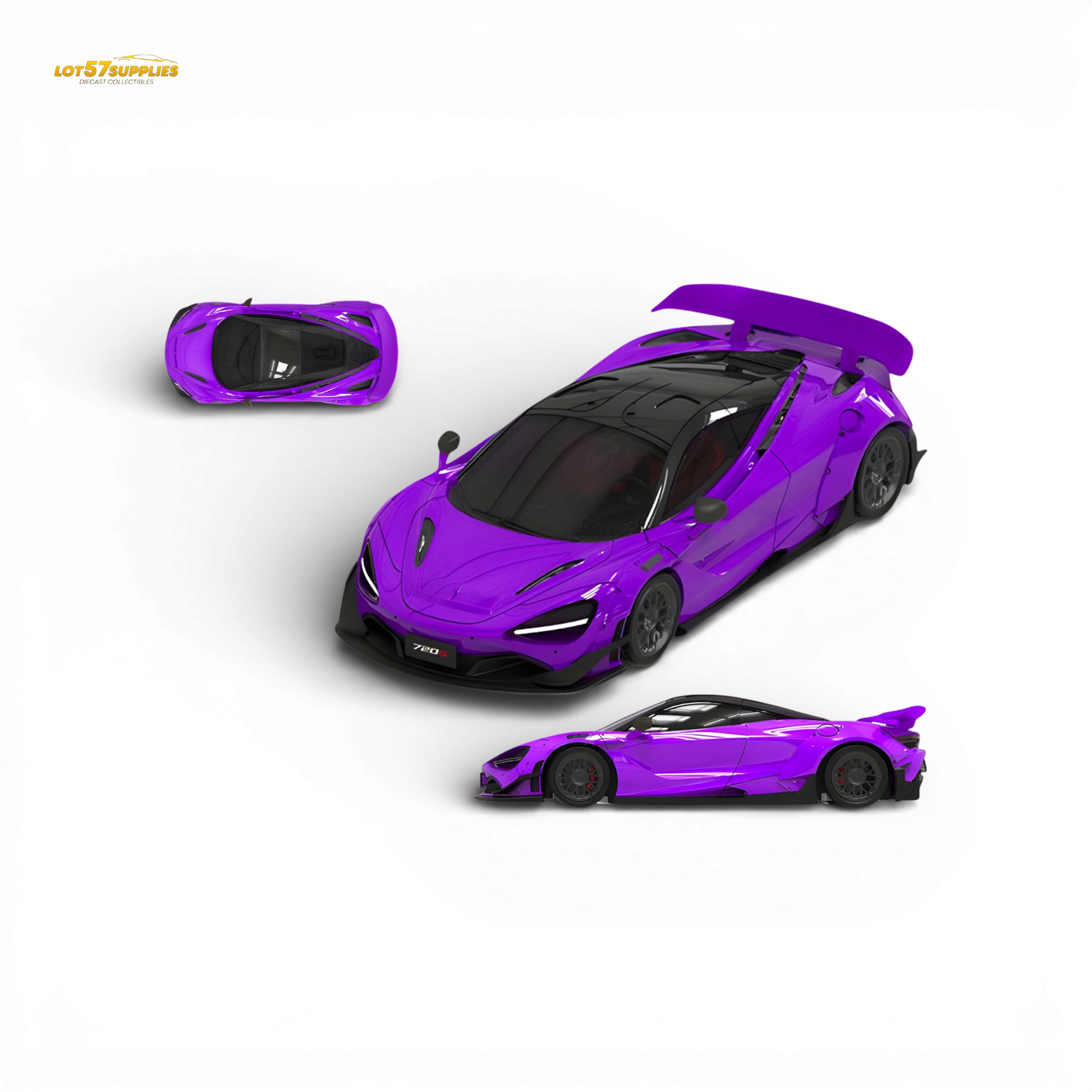 SUPCAR McLaren 720S Purple 1:64 - Image 1