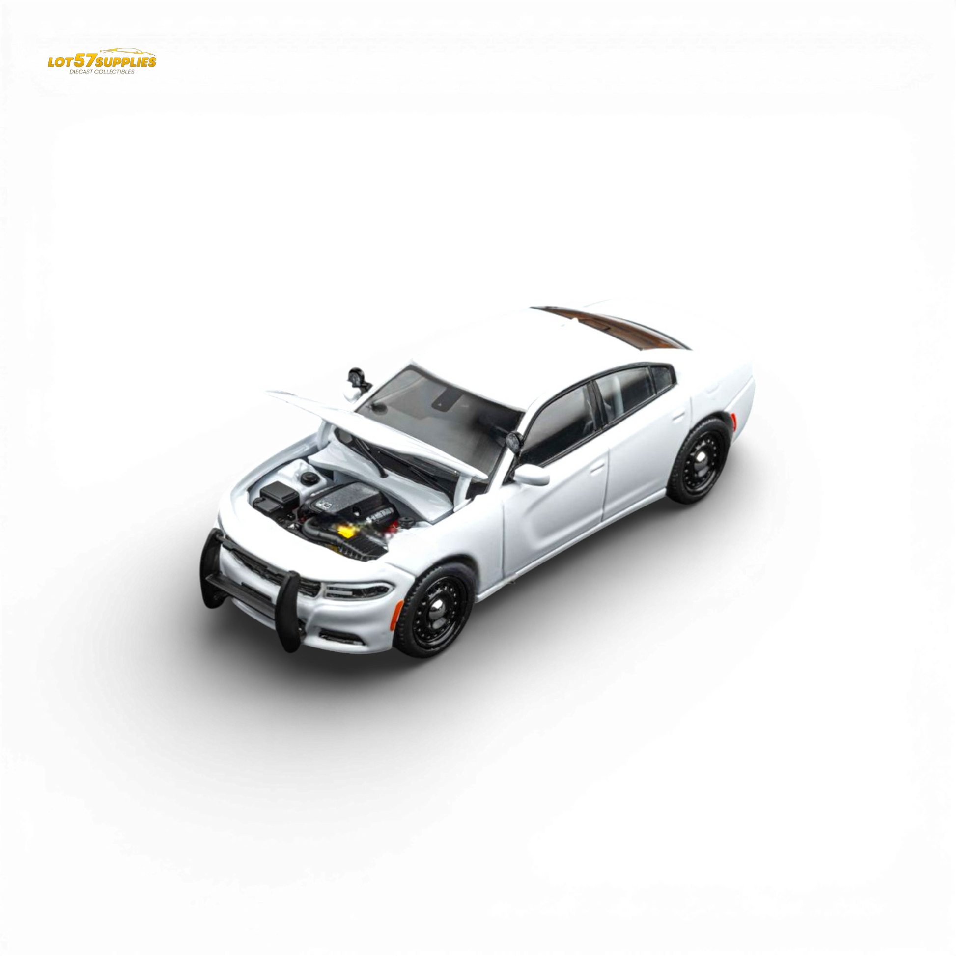 Elite Collectibles Dodge Warhorse Police Interceptor White 1:64 - Image 1
