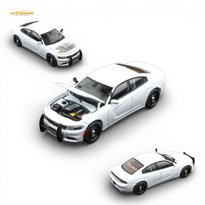 Elite Collectibles Dodge Warhorse Police Interceptor White 1:64 - Image 2