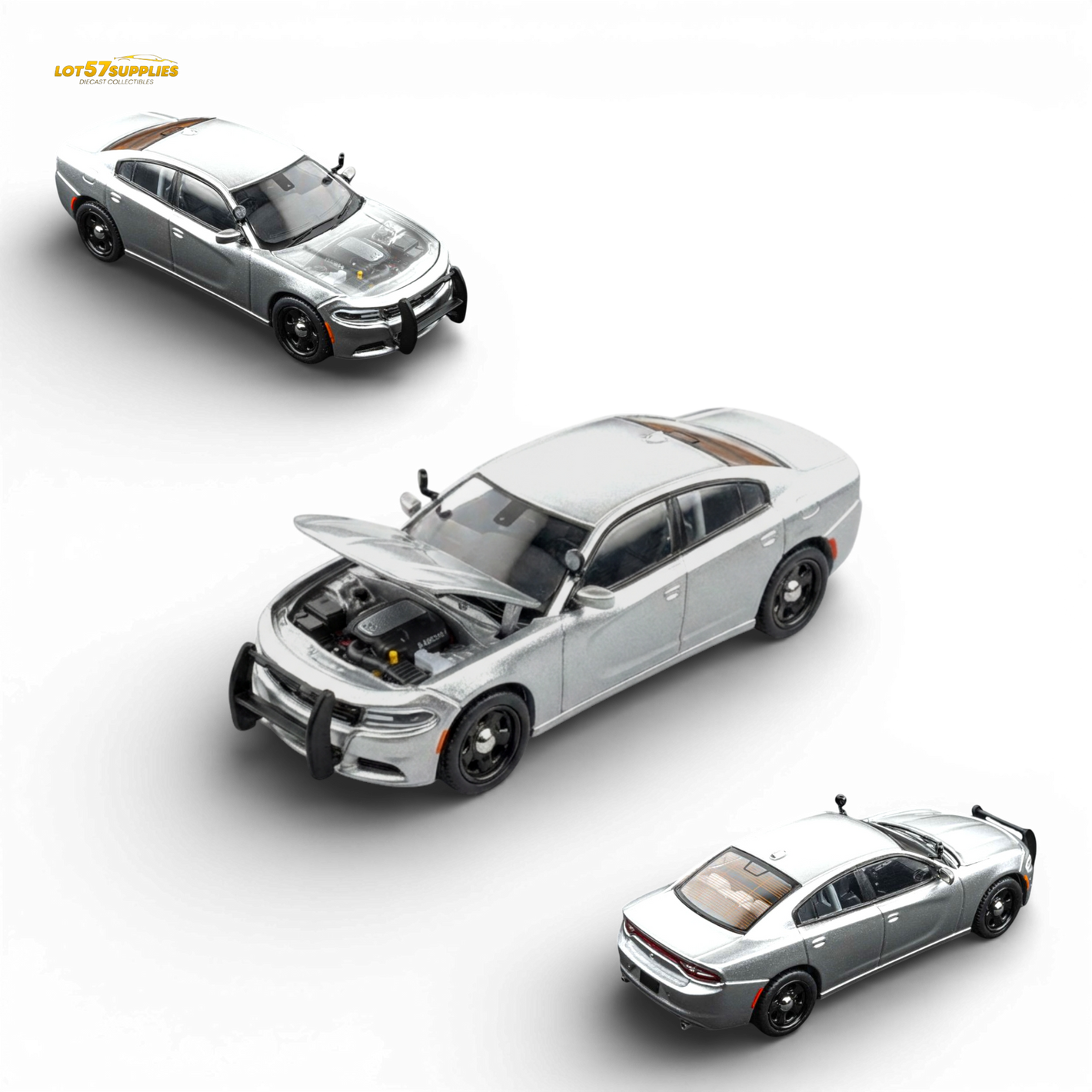 Lot57Supplies Diecast Shop 1:64 scale Elite Collectibles Dodge Warhorse Silver diecast model car