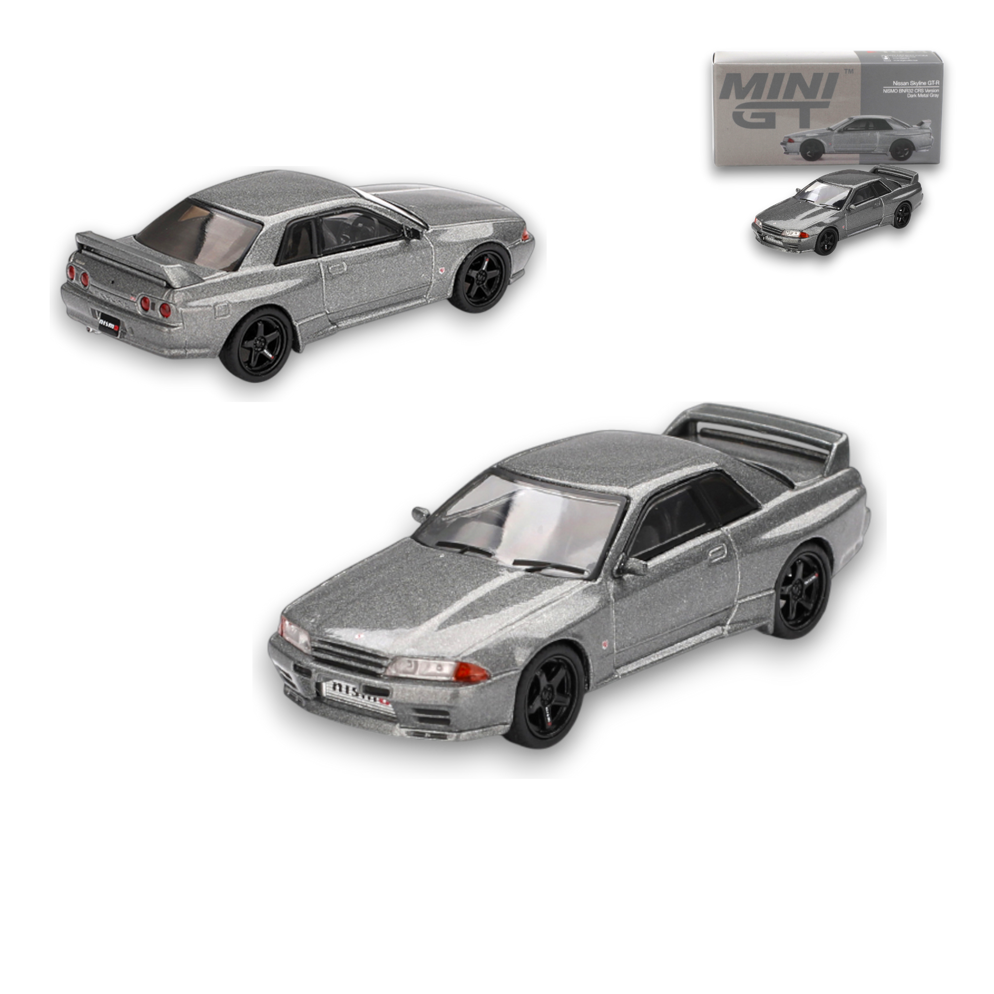 Mini GT Nissan Skyline GT-R NISMO BNR32 CRS Version Dark Metal Gray 1:64 - Image 1