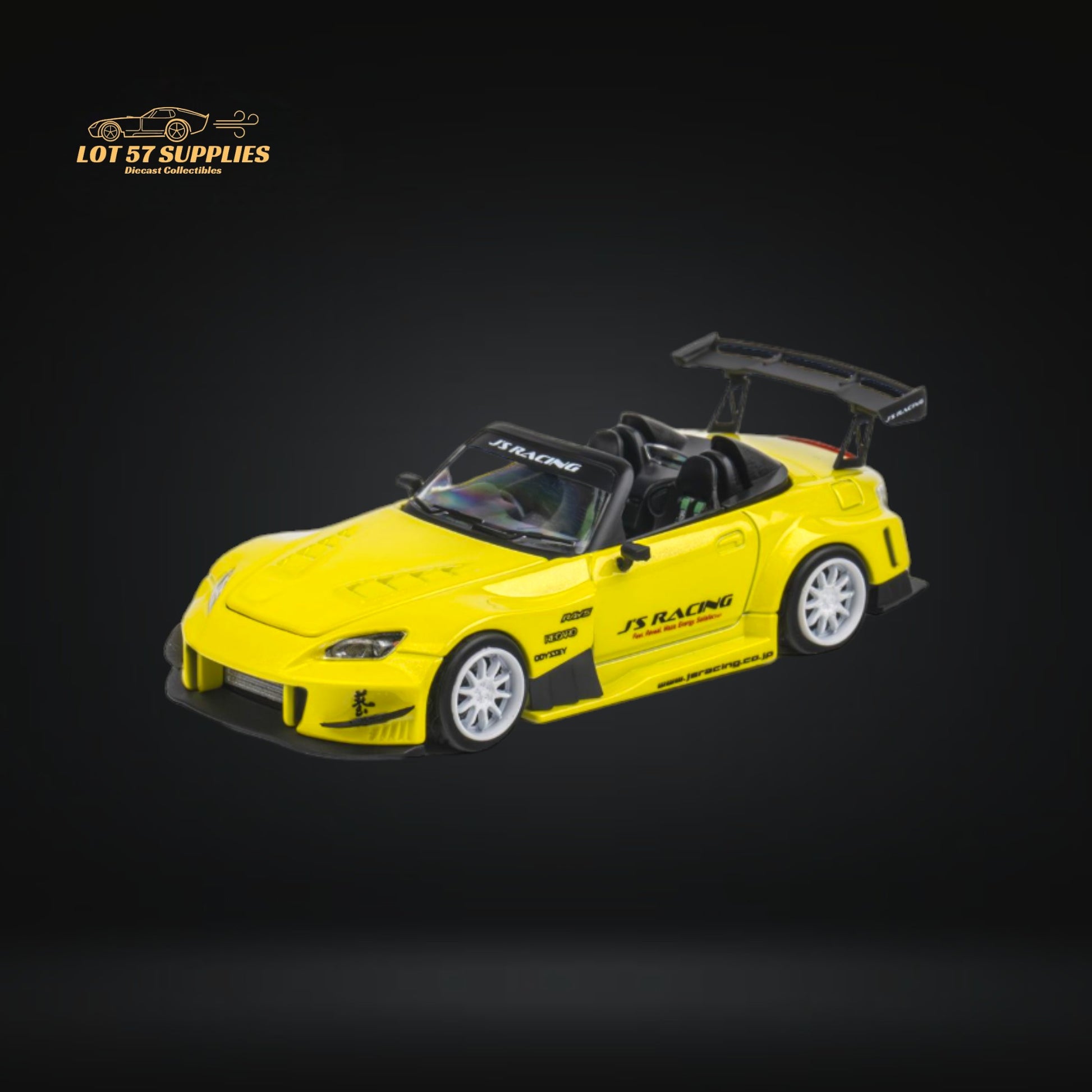 Microturbo Honda S2000 JS Racing Custom in Indy Yellow Pearl 1:64