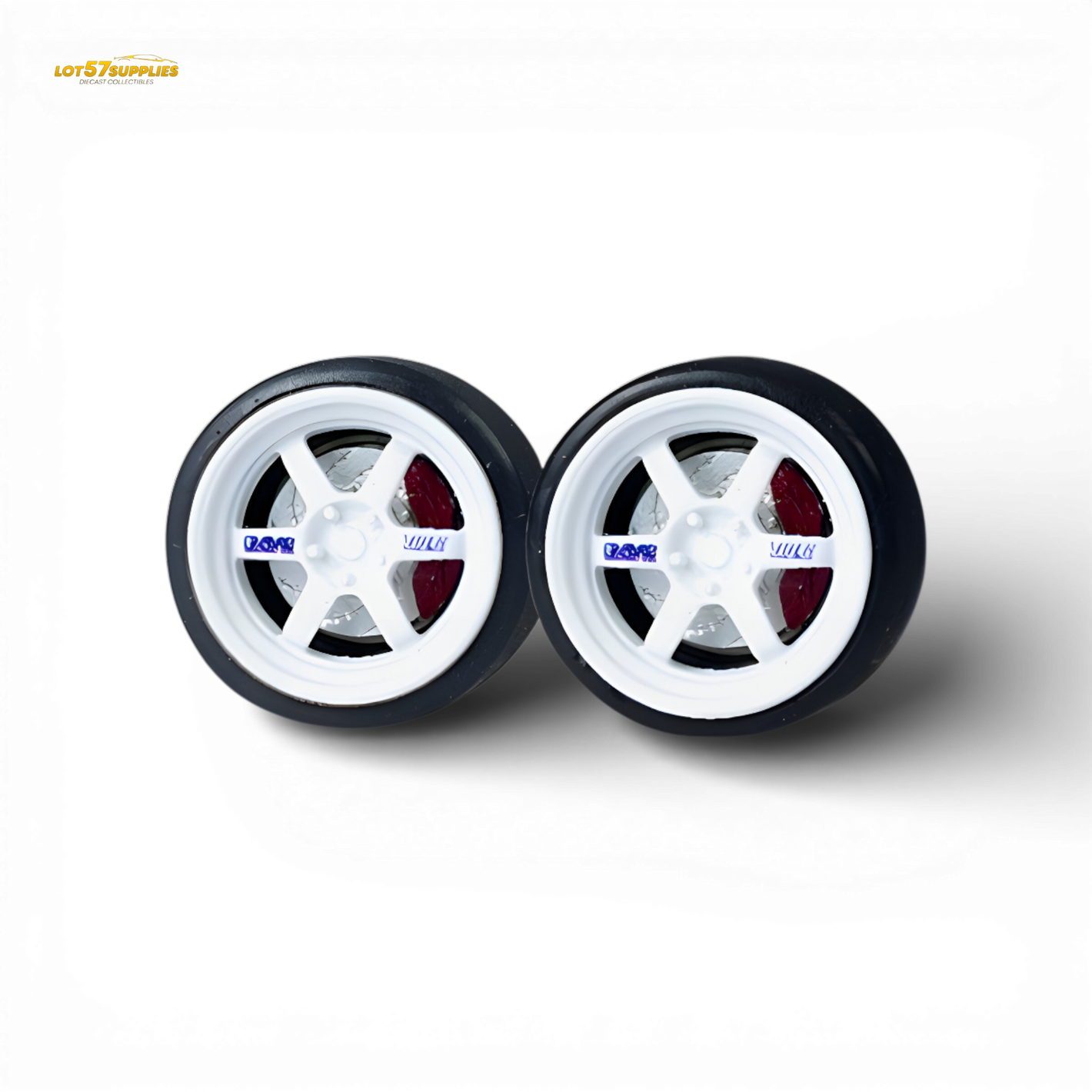 Skalwerk TE37 White 1:64 Wheels - Image 1