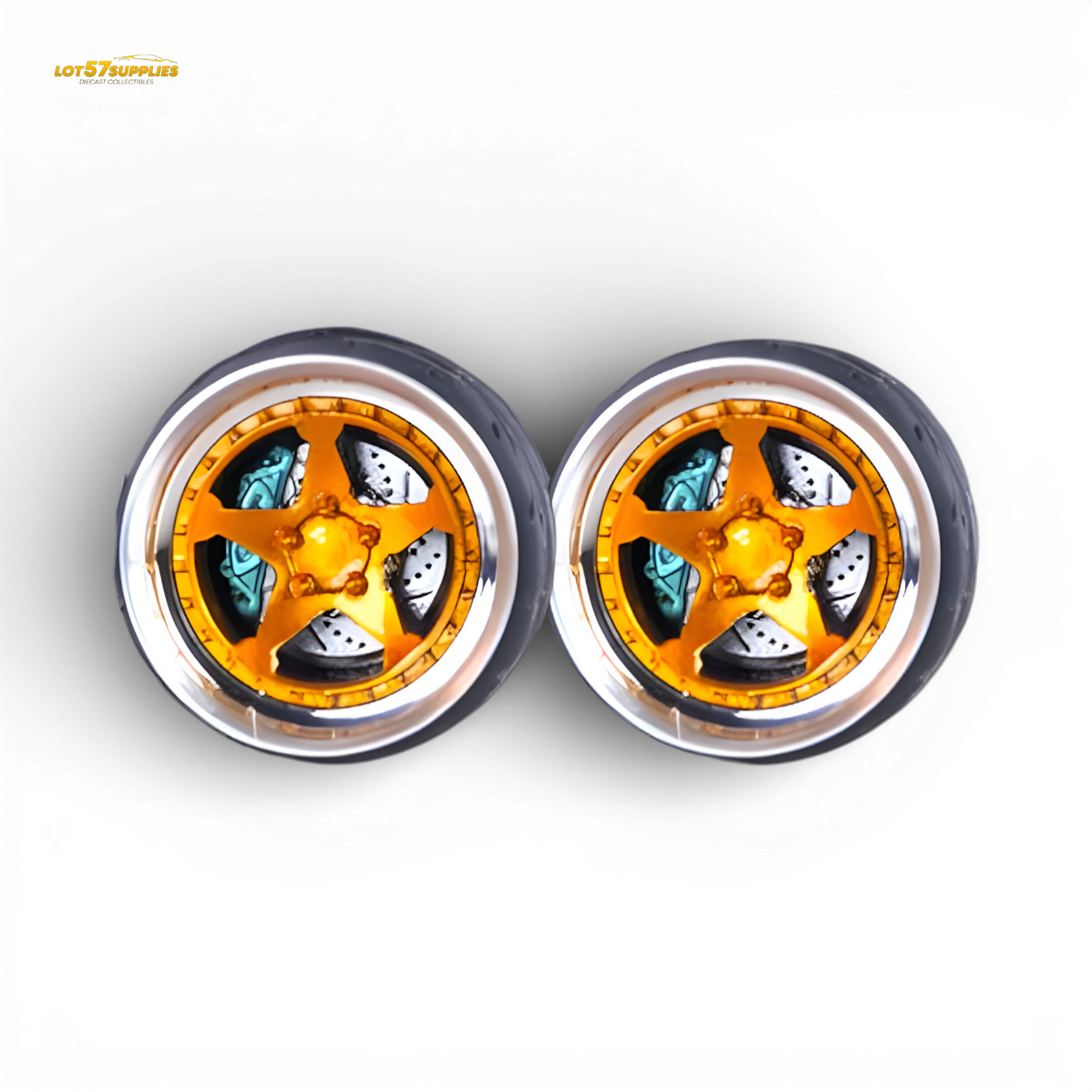 Skalwerk YABA SPOKE Orange 1:64 Wheels (Set of 4) - Image 1