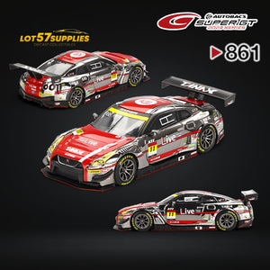 Mini-GT Nissan GT-R NISMO GT3 #11 "GAINER TANAX GT-R" GAINER 2023 SUPER GT SERIES #86 1:64