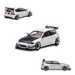 YM Model Honda Civic EG4 White Carbon 1:64 - Image 1