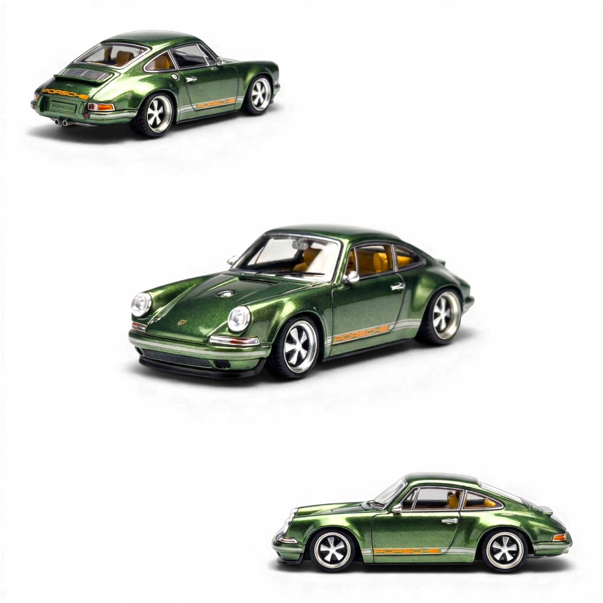 (Pre-Order) Zincit Model Singer Coupe - Metallic Oak Green 1:64 - Image 1