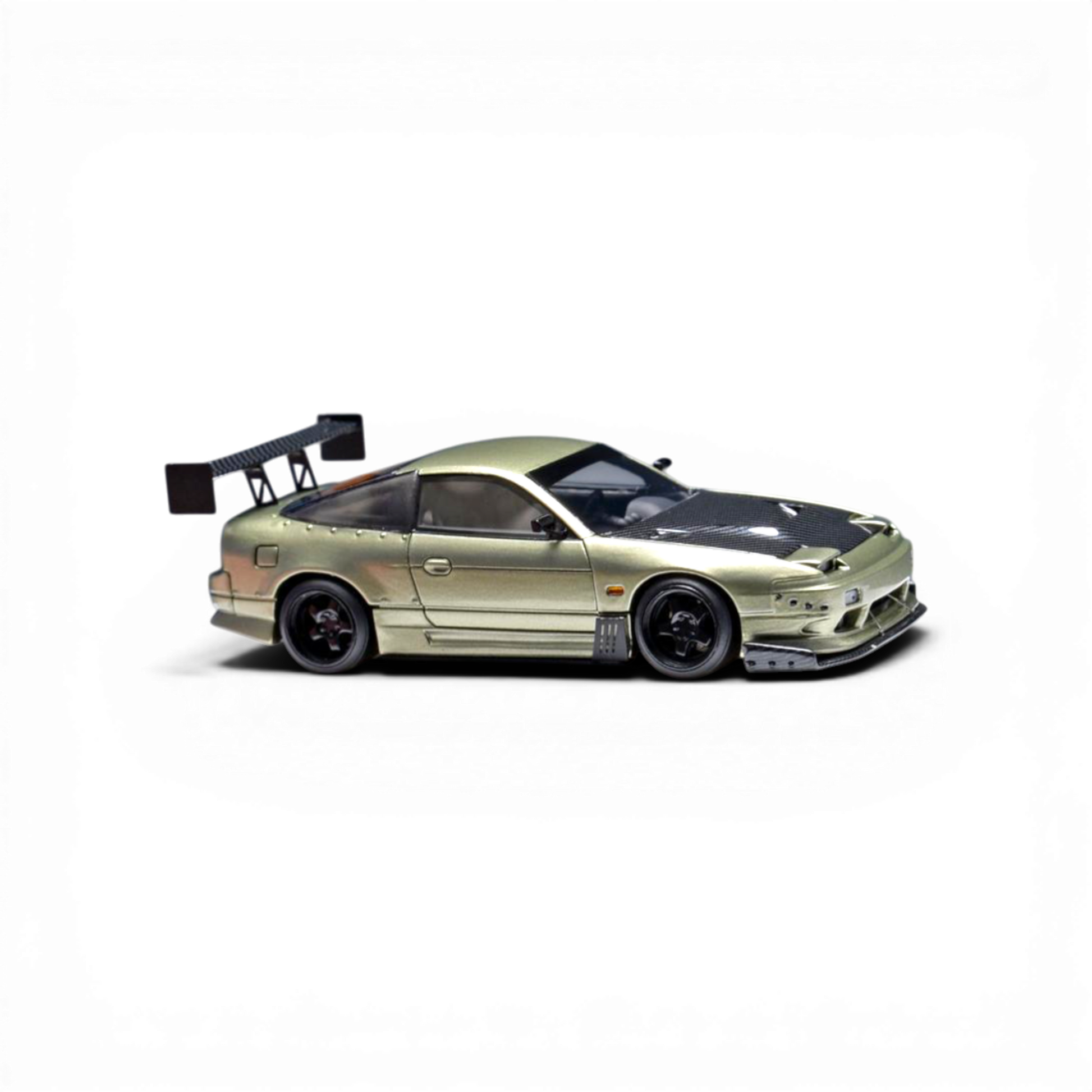 (Pre-Order) 404ERROR x Old School JDM Nissan 240SX Street Mod - Olive Green Metallic 1:64 - Image 2