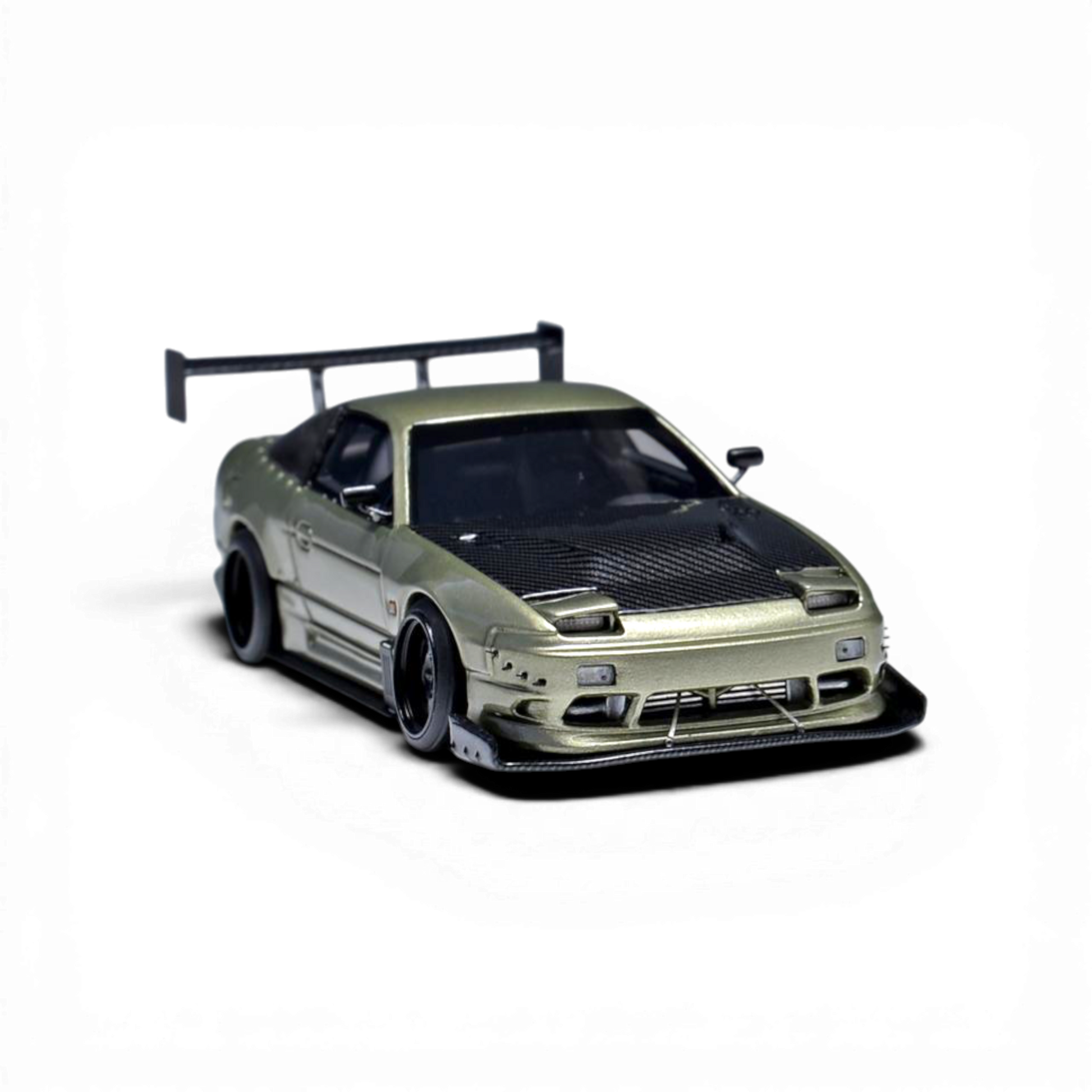 (Pre-Order) 404ERROR x Old School JDM Nissan 240SX Street Mod - Olive Green Metallic 1:64 - Image 3