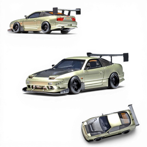 (Pre-Order) 404ERROR x Old School JDM Nissan 240SX Street Mod - Olive Green Metallic 1:64 - Image 5
