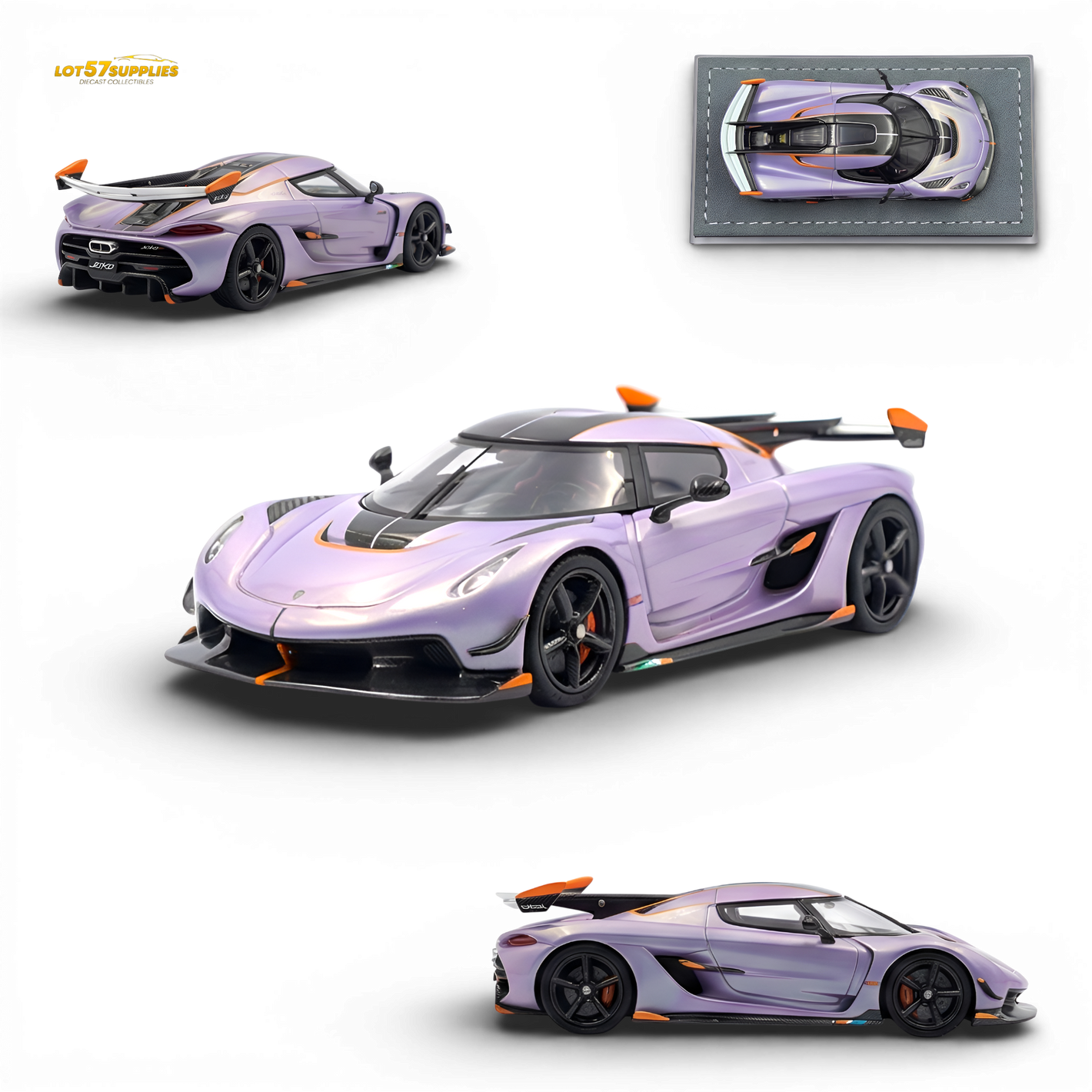 (Pre-Order) GRYNING Dre.A Jesko - Emerald Purple 1:64 - Image 1