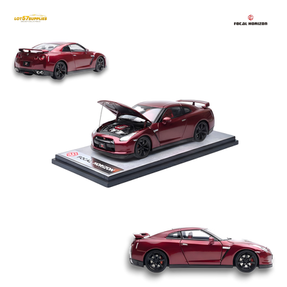 (Pre-Order) Focal Horizon Nissan GT-R R35 - Burgundy Red 1:64 - Image 5