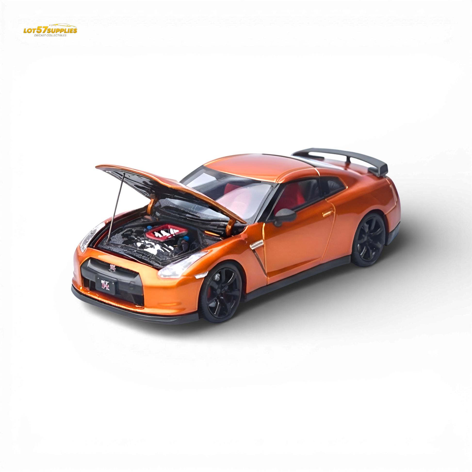 (Pre-Order) Focal Horizon Nissan GT-R R35 - Lava Orange 1:64 - Image 1