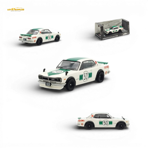 Inno64 Nissan Skyline 2000 GT-R KPGC10 #50 Green | White Malaysia Expo 1:64 - Image 1