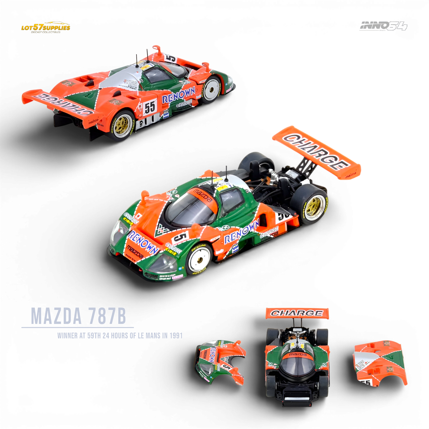 (Pre-Order) INNO64 Mazda 787B Winner 24 Hours Le Mans 1991 1:64 - Image 2